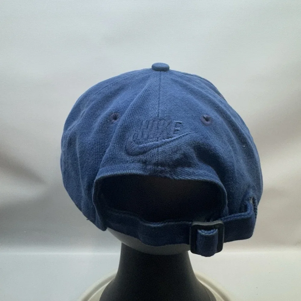 Vintage Nike Strap back Hat‎ Cap Swoosh Logo Blue Adjustable